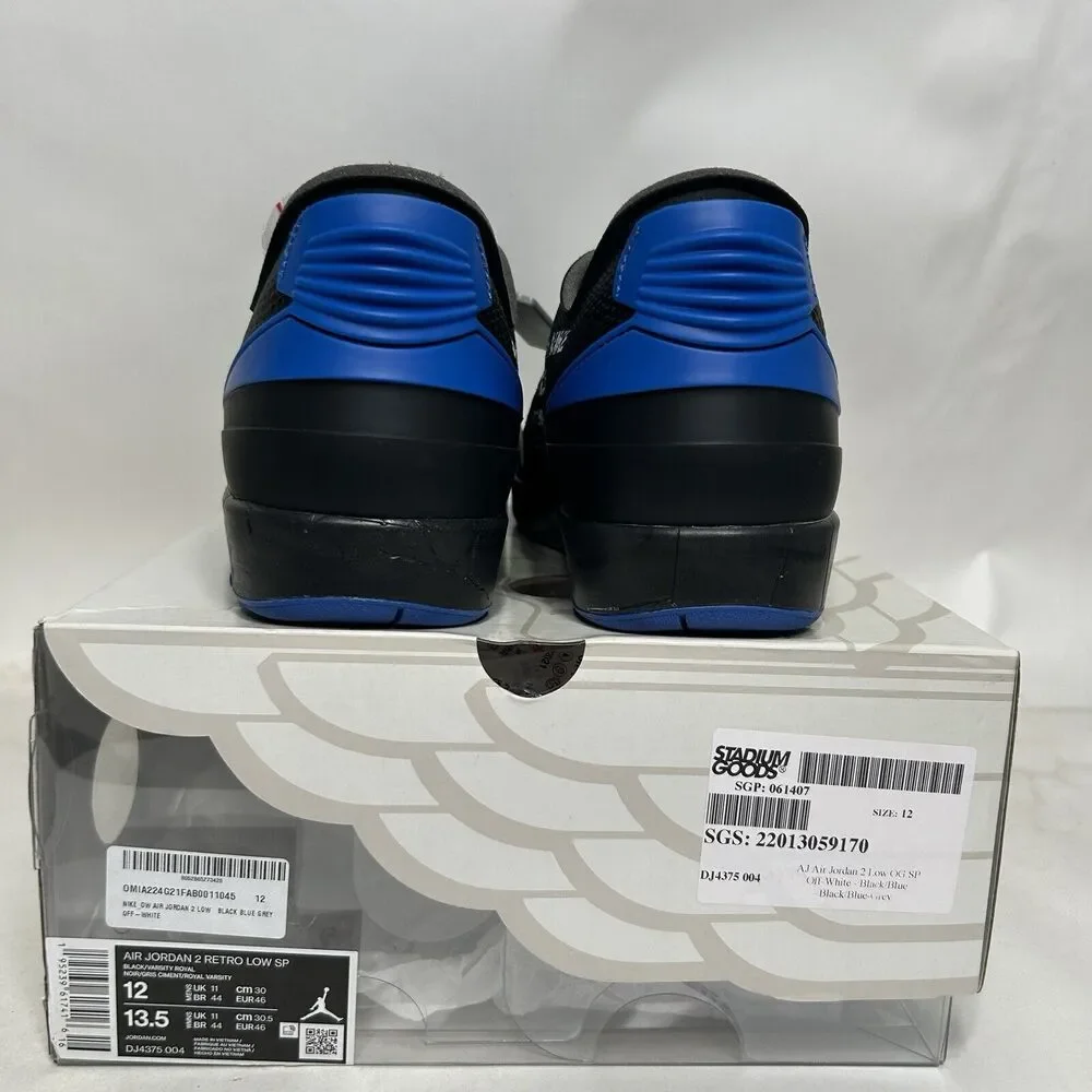 Off-White x Air Jordan 2 Retro SP Low “Black Varsity Royal” 2024